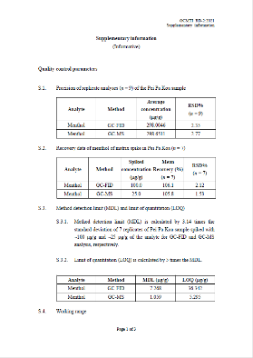 Supplementary information for GCMTI RD-2:2021